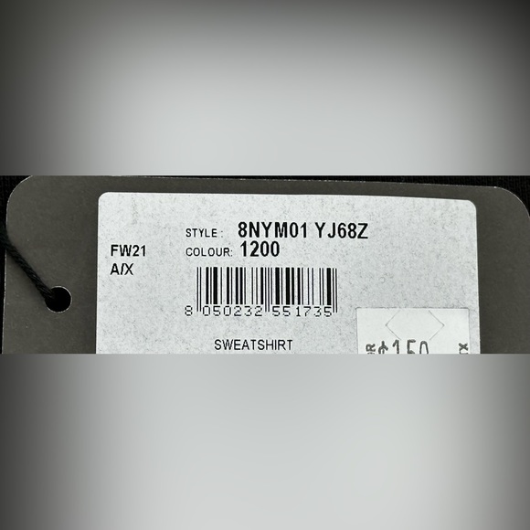 Armani Exchange ICON LOGO STUDDED CREW NECK SWEATSHIRT - Picture 10 of 11